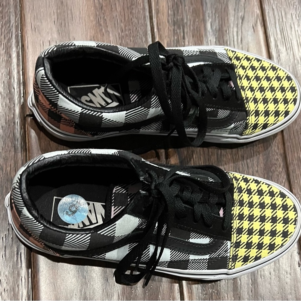 VANS Old Skool BUFFALO Mixed PLAID Sneakers WOMEN 7.5 Men 6